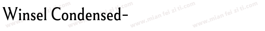 Winsel Condensed字体转换